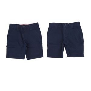 NWT Cat & Jack Girls School Uniform Shorts Size 4 Two Pack Fighter Pilot Blue